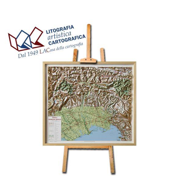 Friuli Venezia Giulia - Carta in rilievo 68 x 76 cm scala 1:200.000 - immagine 3