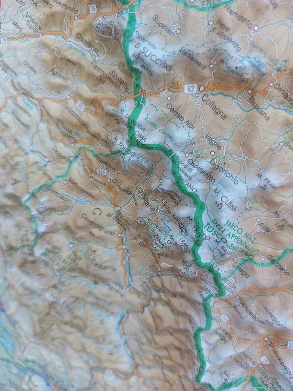 Toscana - Carta in rilievo 69 x 90 cm scala 1:350.000 - immagine 4