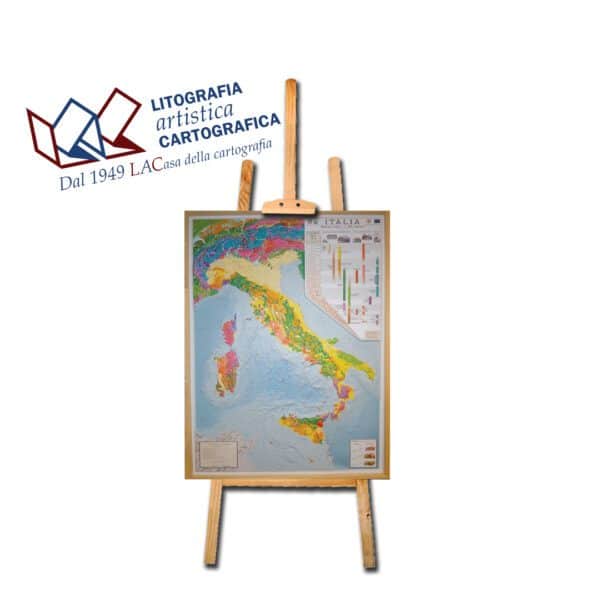 Italia - Carta in rilievo 89 x 117 cm scala 1:1.250.000 - immagine 3