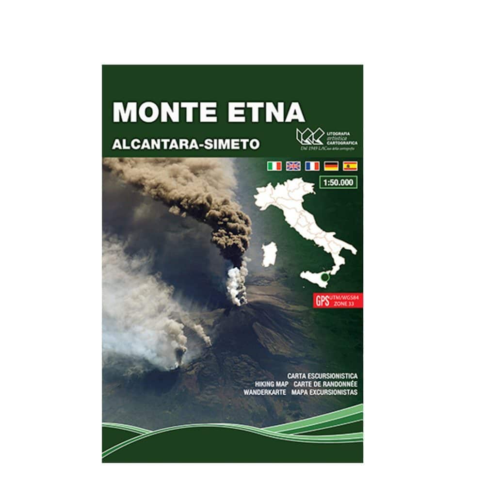 Monte Etna alcantara e simeto - Carta tematica escursionistica scala 1:50.000