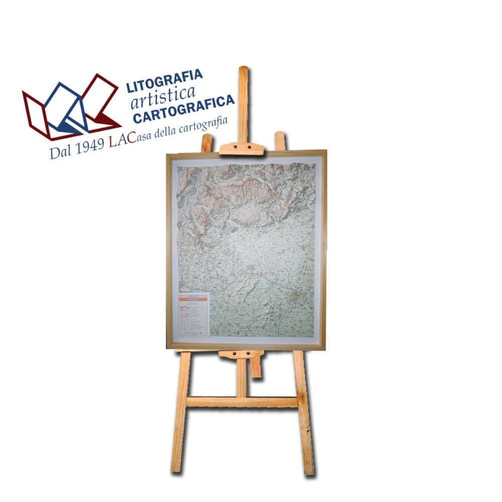 Vicenza - Carta in rilievo 63 x 78 cm scala 1:150.000