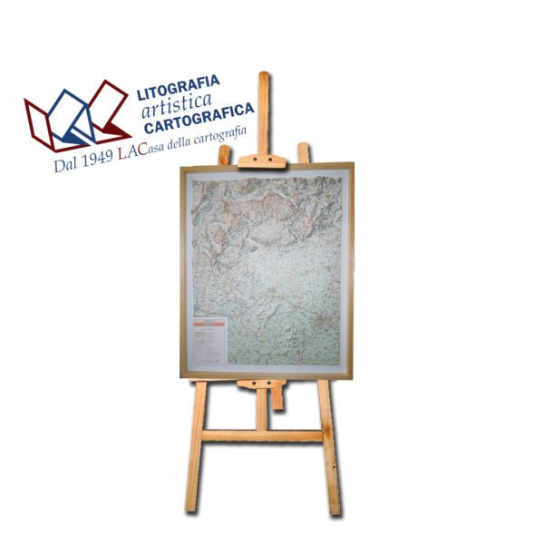 Vicenza - Carta in rilievo 63 x 78 cm scala 1:150.000