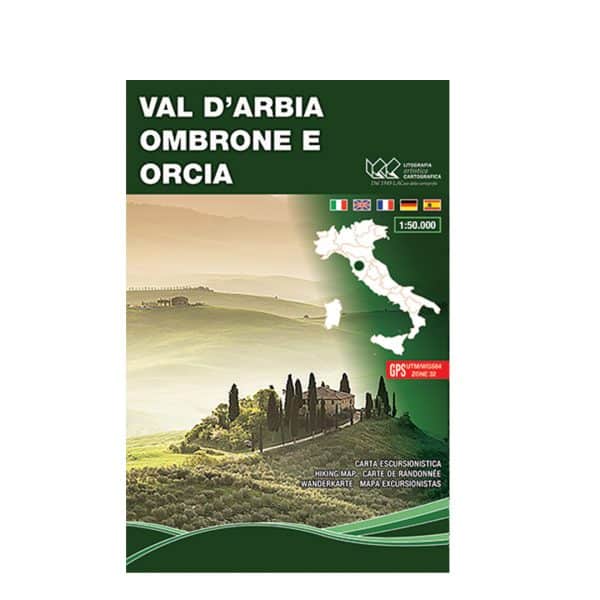Val d'Arbia Ombrone e Orcia - Carta tematica escursionistica scala 1:50.000