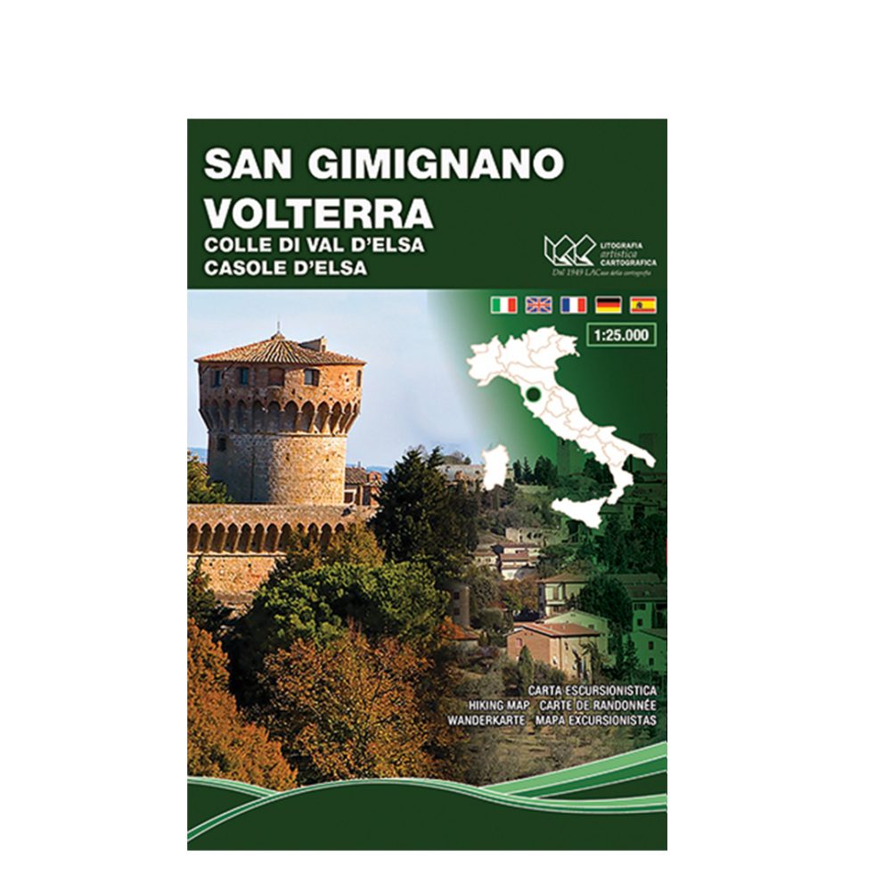 Volterra San Gimignano - Carta tematica escursionistica scala 1:25.000