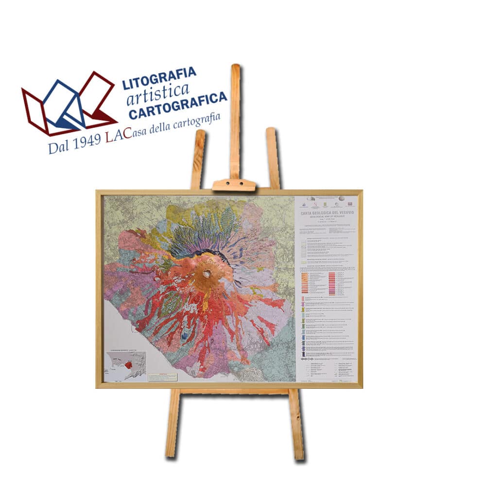 Vesuvio - Carta in rilievo 69 x 91 cm scala 1:22.500