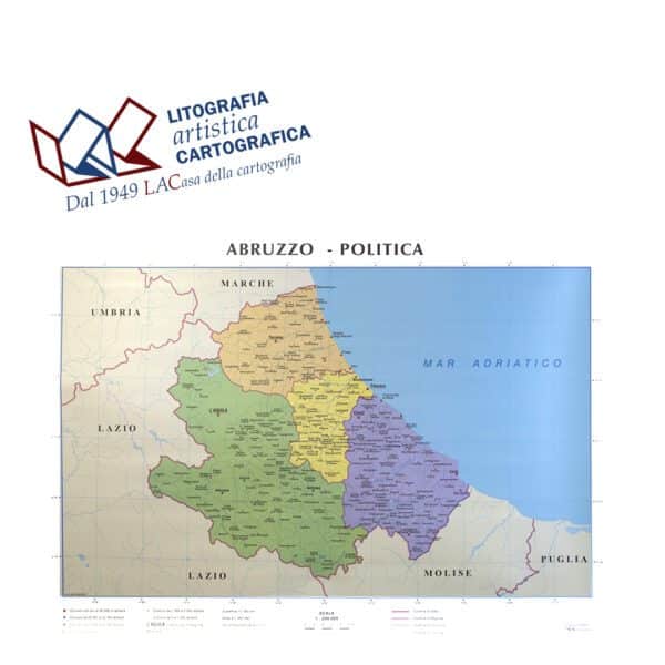 Abruzzo - Carte scolastiche da banco Italiane A4 scala 1:960.000 - immagine 2