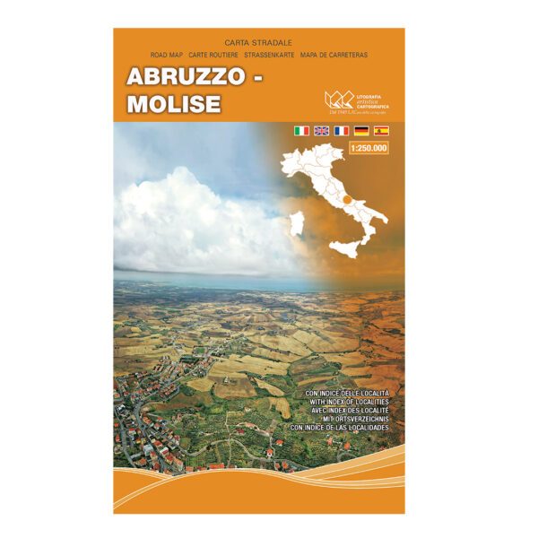 Abruzzo - Molise Carta tematica stradale regionale scala 1:250.000