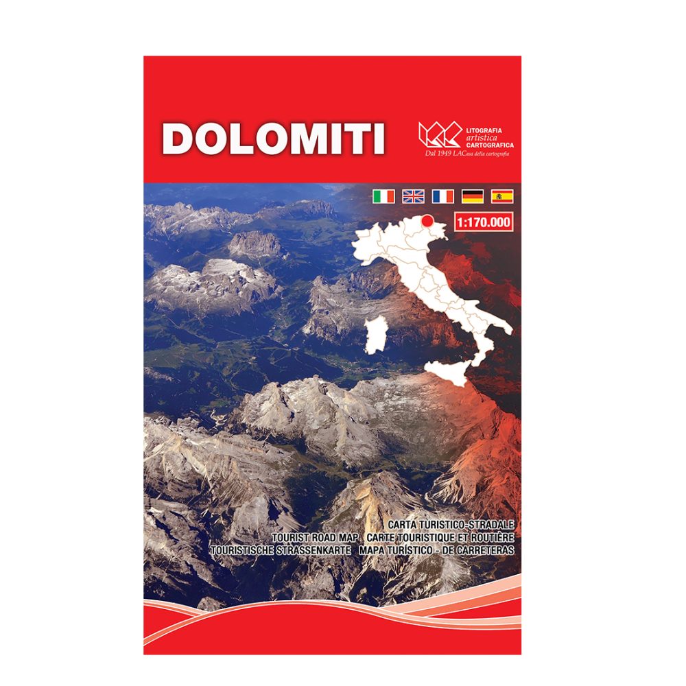 Dolomiti - Carta tematica turistico stradale scala 1:170.000