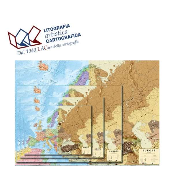 Europa - Carta murale 87 x 121 cm scala 1:5.000.000