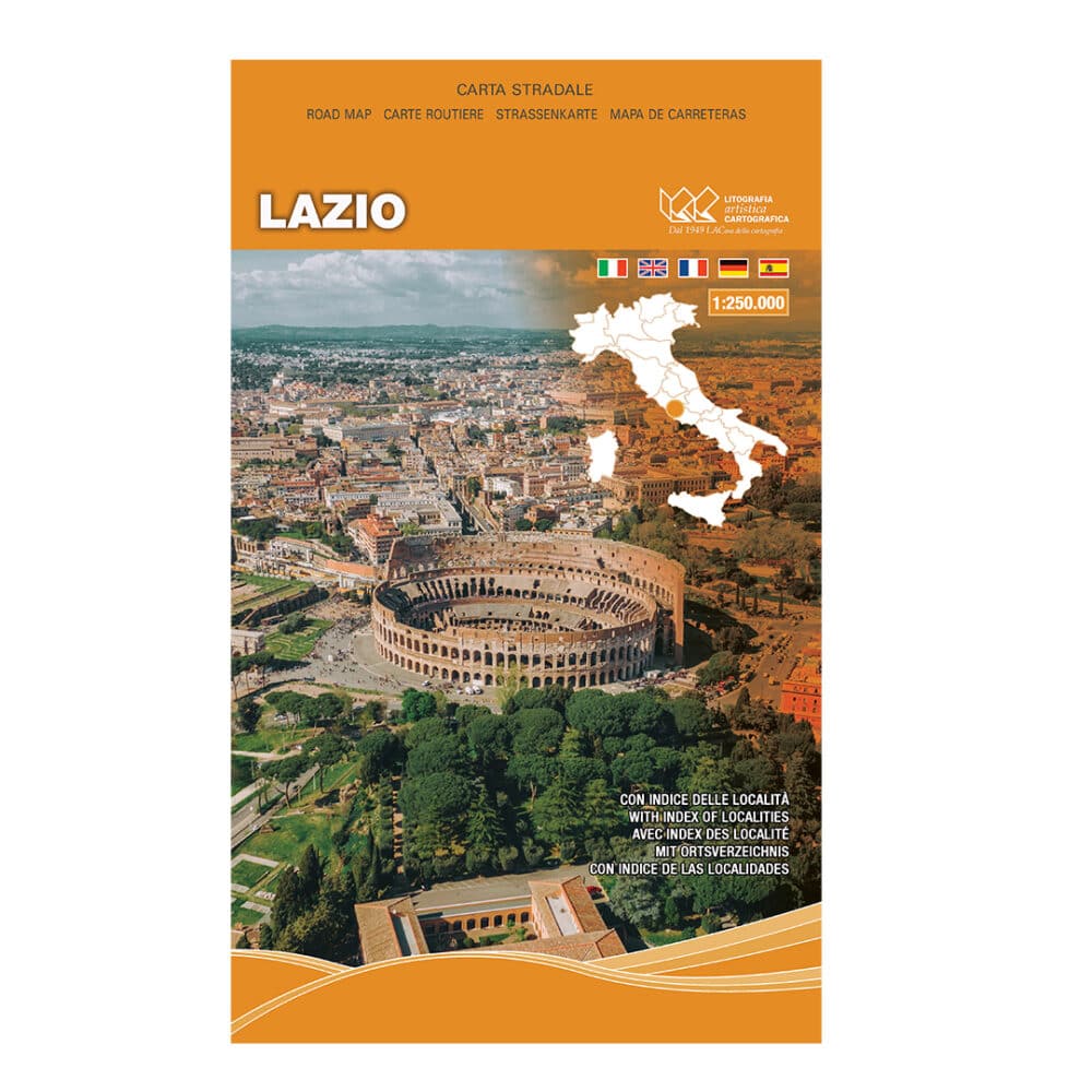 Lazio - Carta tematica stradale regionale scala 1:250.000