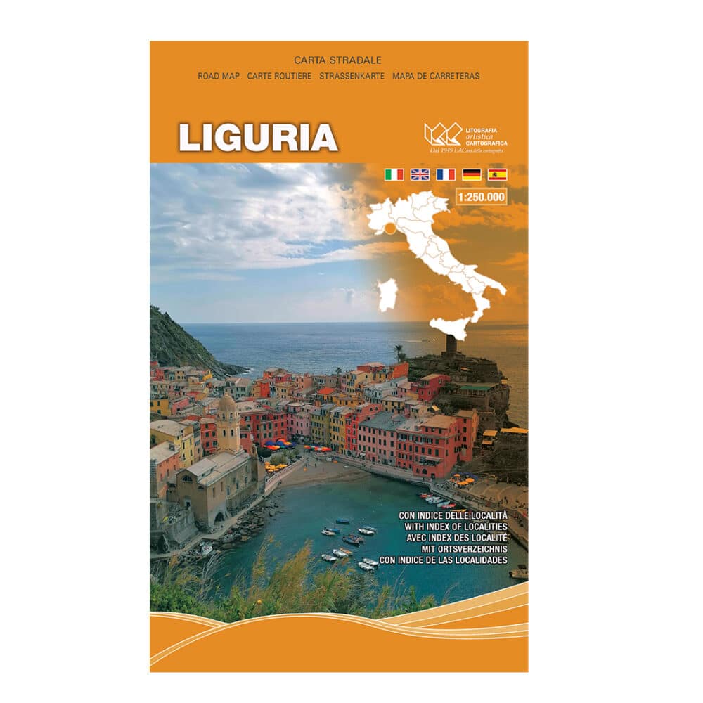 Liguria - Carta tematica stradale regionale scala 1:250.000