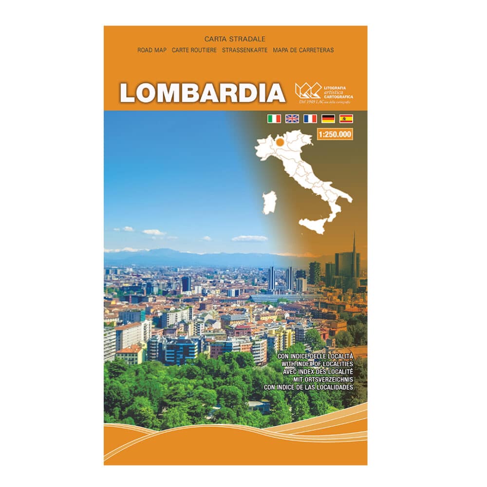 Lombardia - Carta tematica stradale regionale scala 1:250.000