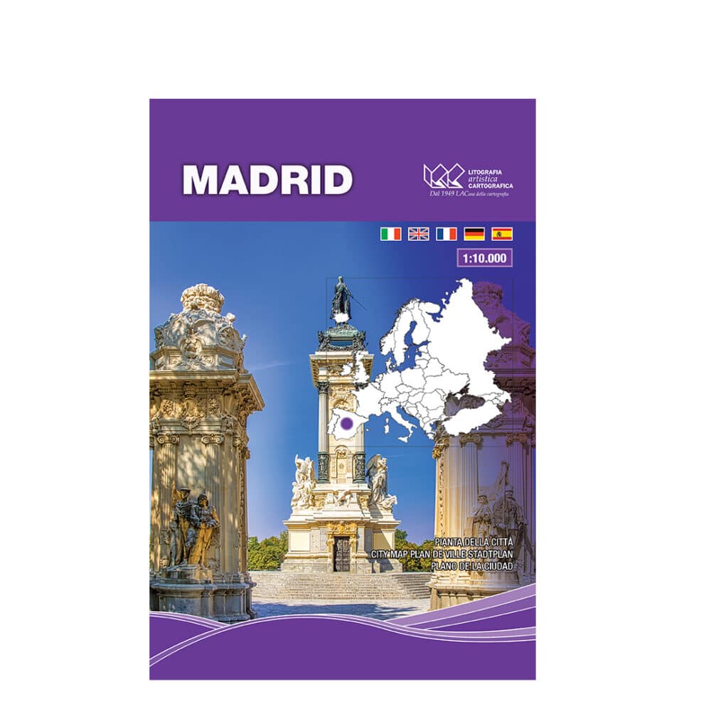 Madrid - Carta tematica di città internazionali scala 1:10.000
