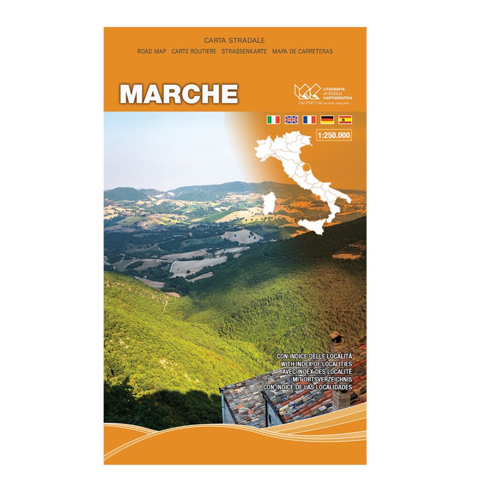 Marche - Carta tematica stradale regionale scala 1:250.000