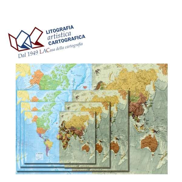 Mondo - Carte murali 126 x 200 cm scala 1:20.000.000