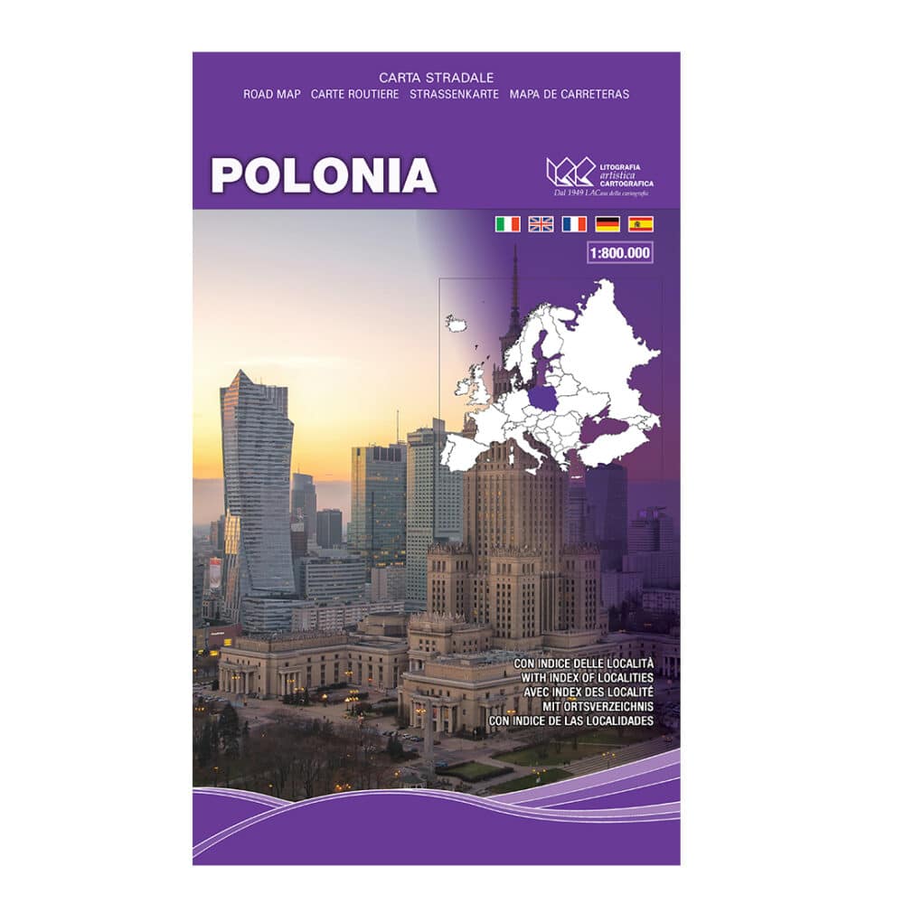 Polonia - Carta tematica stradale internazionale scala 1:800.000