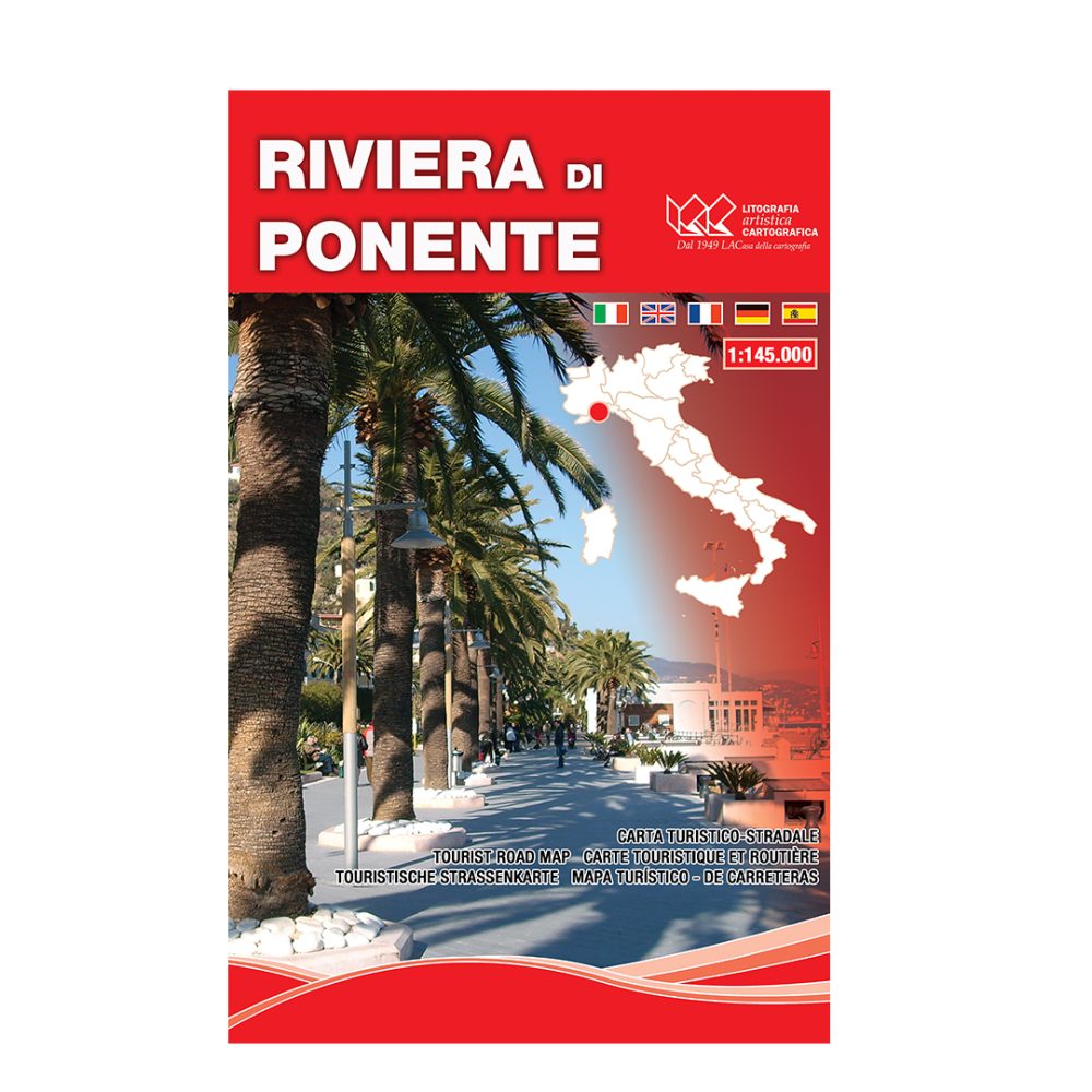 Riviera di Ponente - Carta tematica turistico stradale scala 1:145.000