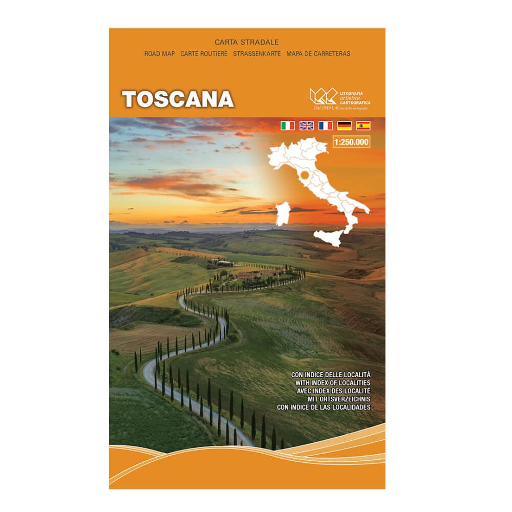 Toscana - Carta tematica stradale regionale scala 1:250.000