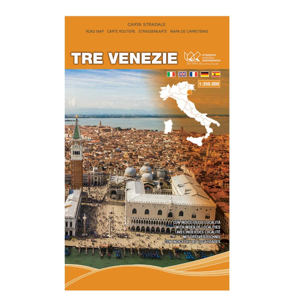 Tre Venezie - Carta tematica stradale regionale scala 1:350.000