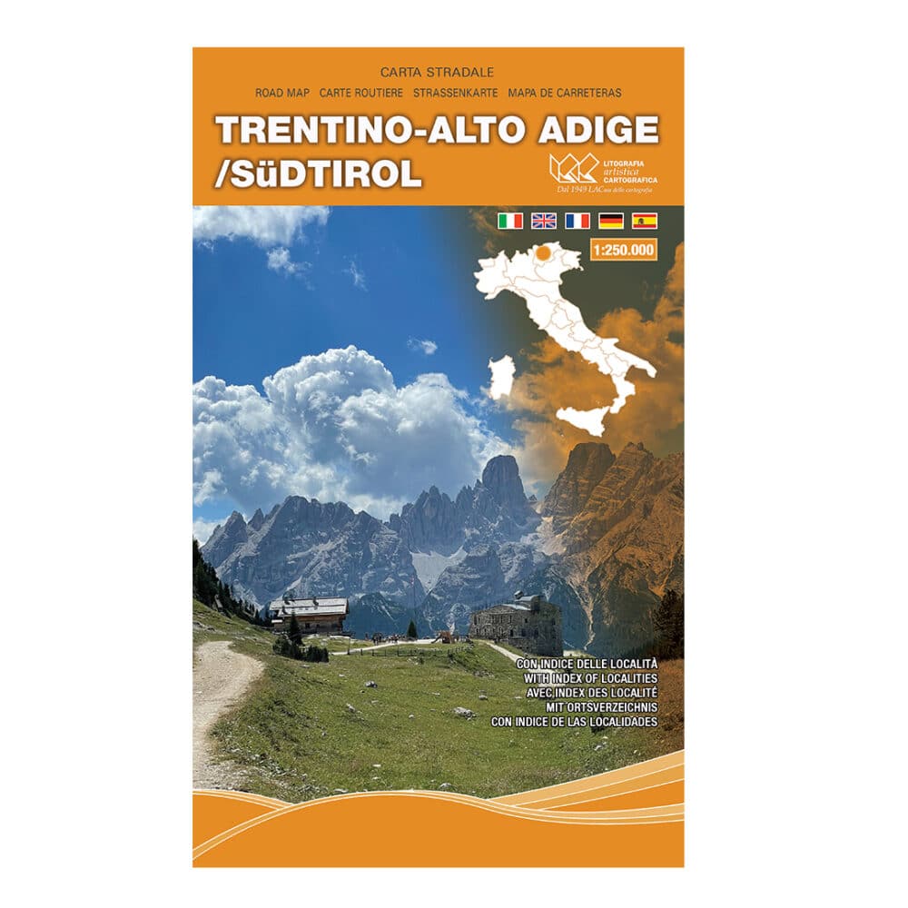 Trentino - Alto Adige/Südtirol Carta tematica stradale regionale scala 1:250.000