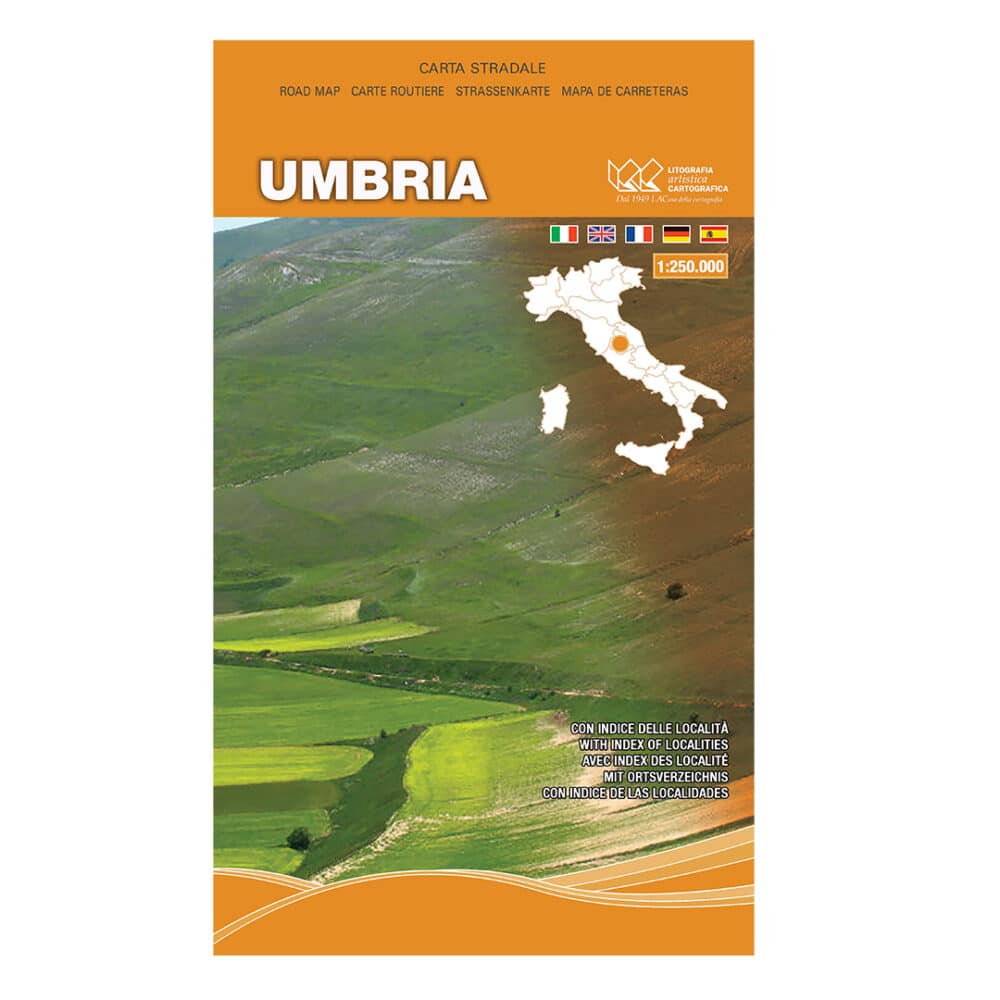Umbria - Carta tematica stradale regionale scala 1:250.000