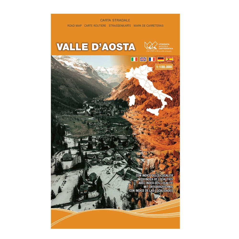 Valle d’Aosta - Carta tematica stradale regionale scala 1:100.000