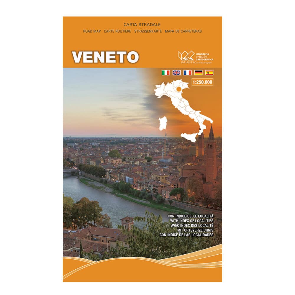 Veneto - Carta tematica stradale regionale scala 1:250.000