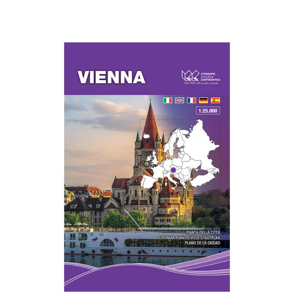 Vienna - Carta tematica di città internazionali scala 1:25.000