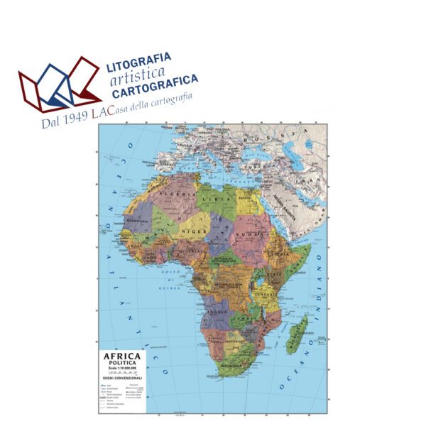 Africa - Carte scolastiche murali 98 x 139 cm scala 1:10.000.000 - immagine 2