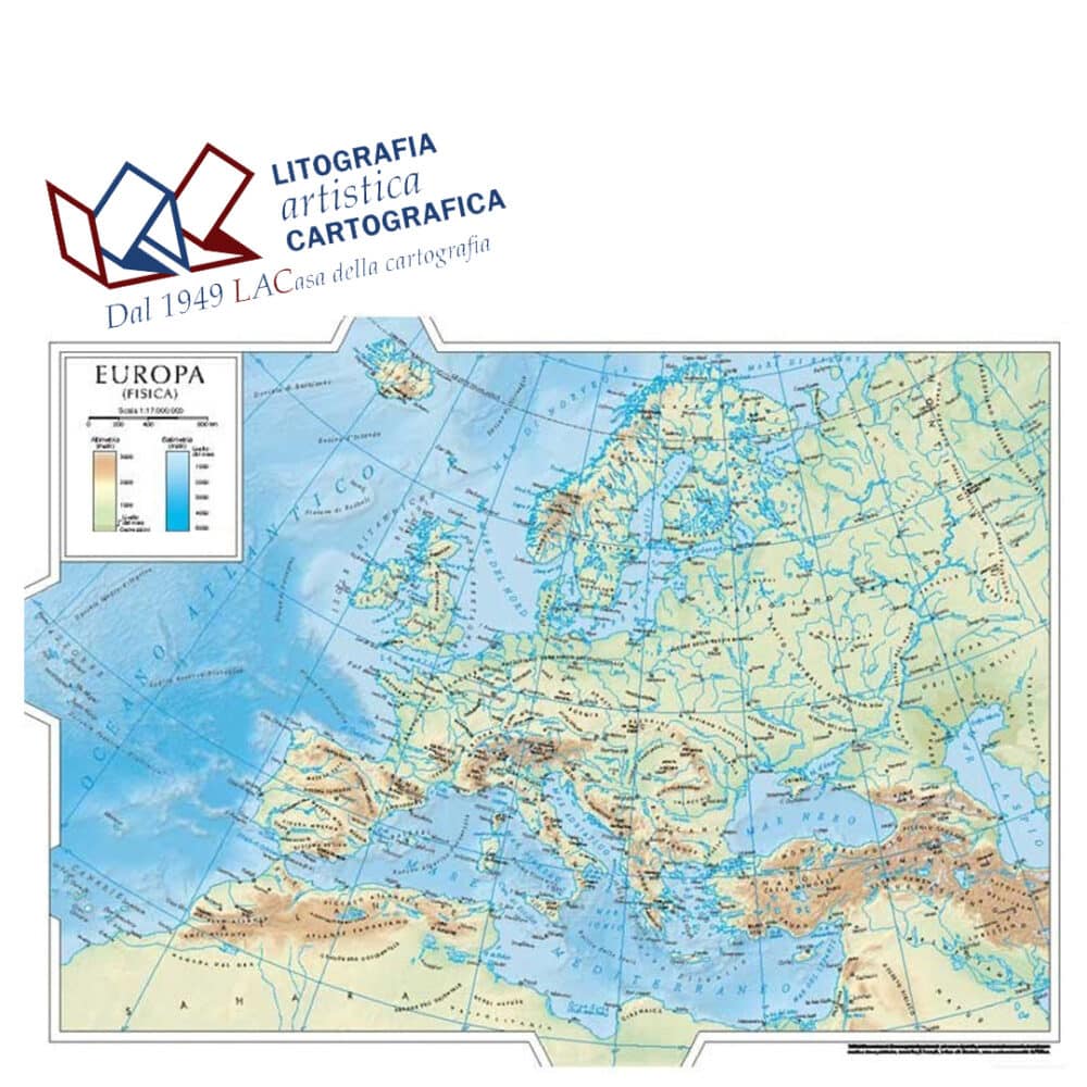 Europa - Carte scolastiche da banco A3 scala 1:17.000.000