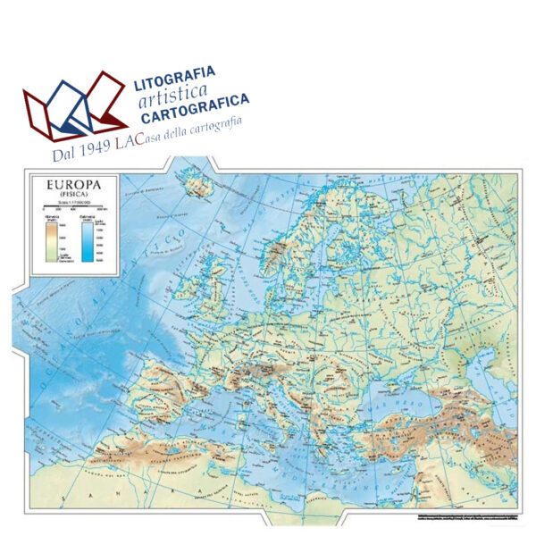 Europa - Carte scolastiche da banco A3 scala 1:17.000.000