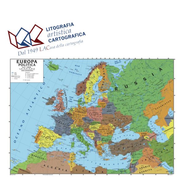 Europa - Carte scolastiche murali 98 x 139 cm scala 1:5.150.000 - immagine 2