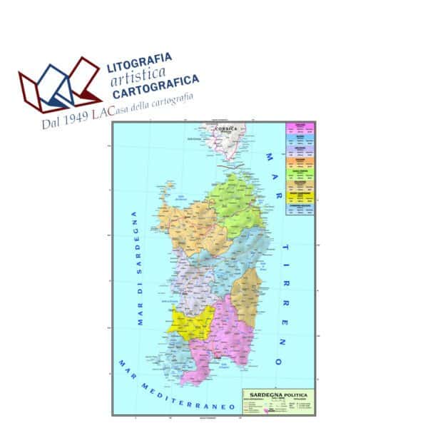 Sardegna - Carte scolastiche murali 98 x 138 cm scala 1:280.000 - immagine 2