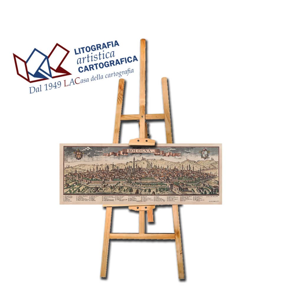 Bologna veduta Probst XVIII sec. - Carte antiche 32 x 87 cm
