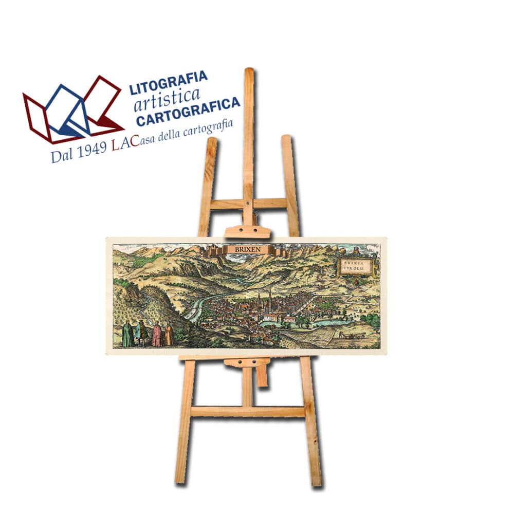 Bressanone veduta - Carte antiche 28 x 64 cm