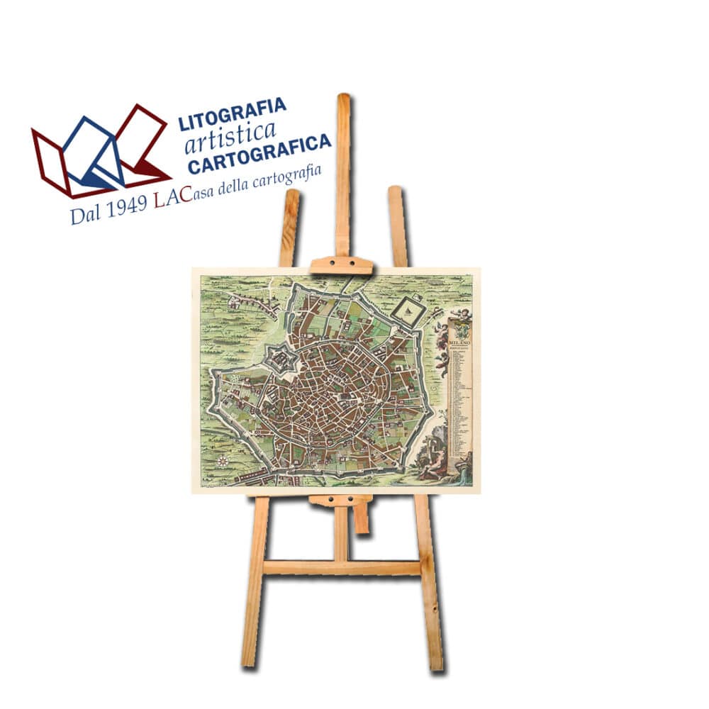 Milano pianta - Carte antiche 31 x 40 cm