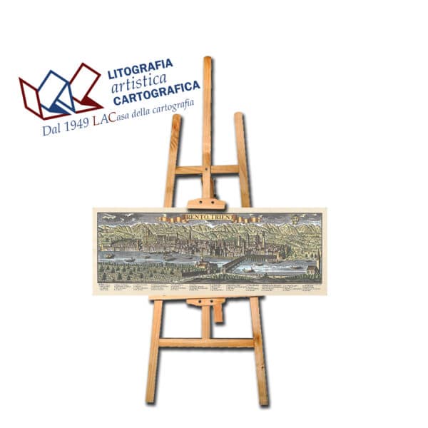 Torino con veduta del Seutter XVIII sec - Carte antiche 30 x 35 cm