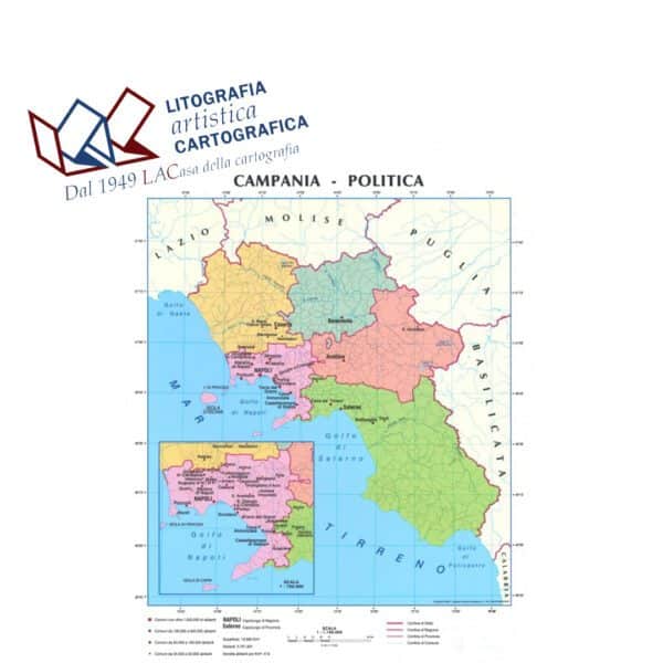Campania - Carte scolastiche murali 92 x 117 cm scala 1:250.000 - immagine 2