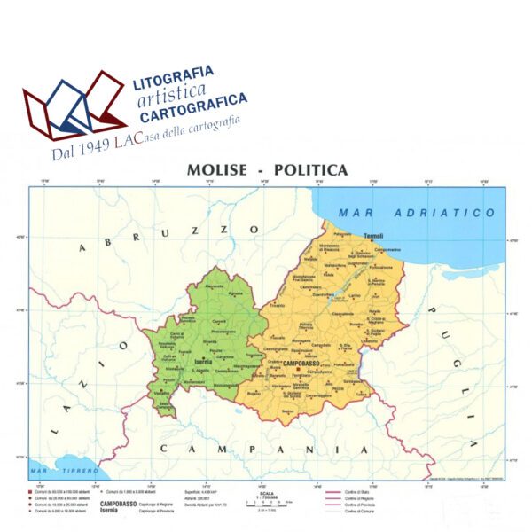 Molise - Carte scolastiche murali 100 x 130 cm scala 1:150.000 - immagine 2