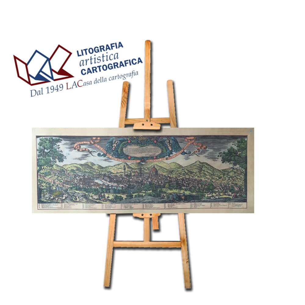 Firenze Veduta Spada - Carte antiche 42 x 104 cm