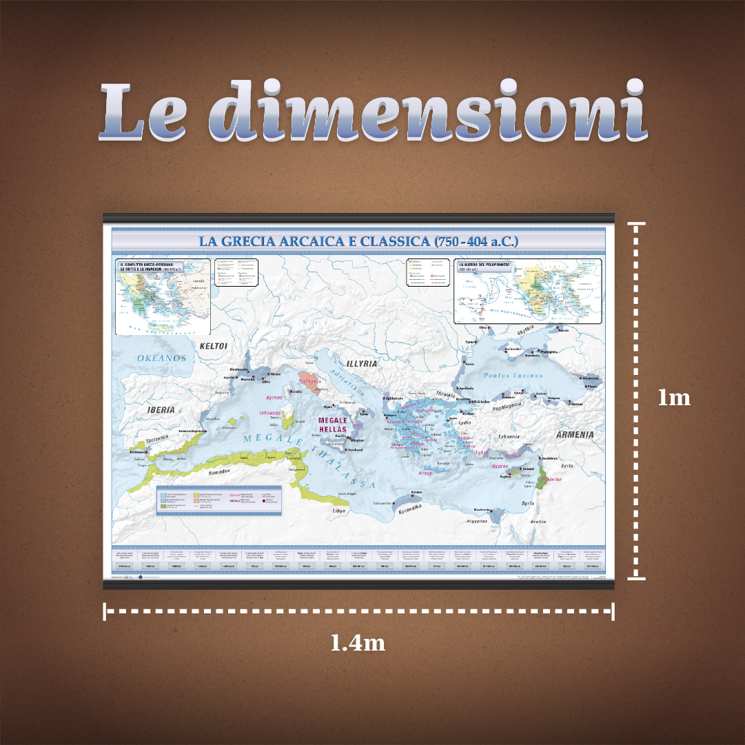La Grecia Arcaica e Classica (750 - 404 a.C.) - Carte scolastiche murali 140 x 100 cm - immagine 3
